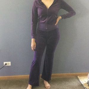 NWOT Velvet Sweater and bell bottom set